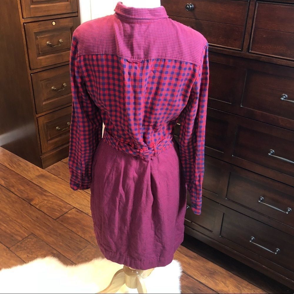 Brooks brothers red fleece checkered dress - Picture 3 of 4